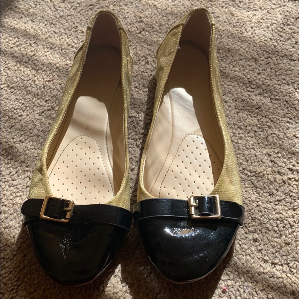 Black & Gold Flats